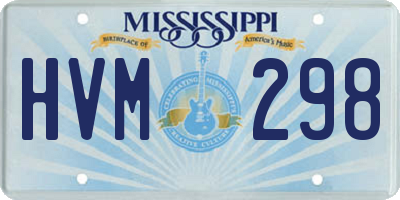 MS license plate HVM298
