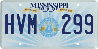 MS license plate HVM299