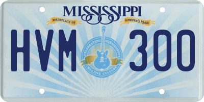 MS license plate HVM300