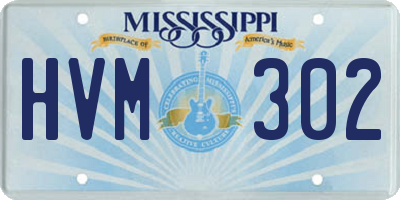 MS license plate HVM302