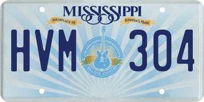 MS license plate HVM304