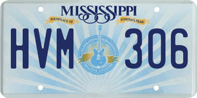 MS license plate HVM306