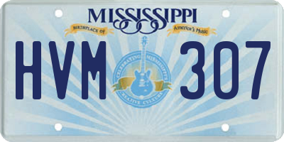MS license plate HVM307