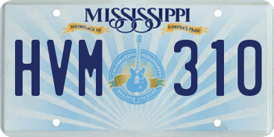 MS license plate HVM310