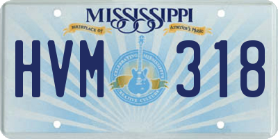 MS license plate HVM318