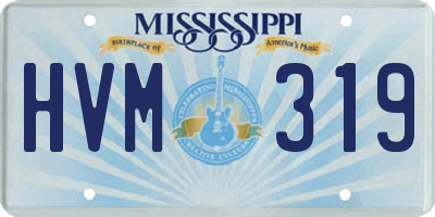 MS license plate HVM319