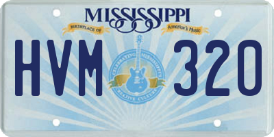 MS license plate HVM320