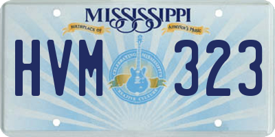 MS license plate HVM323