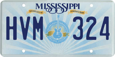 MS license plate HVM324