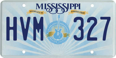 MS license plate HVM327