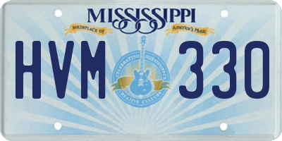 MS license plate HVM330