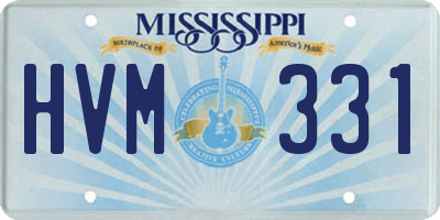 MS license plate HVM331