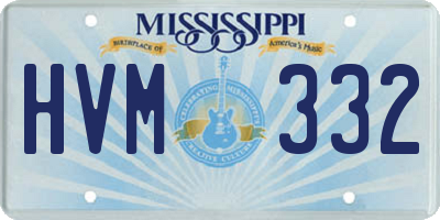 MS license plate HVM332