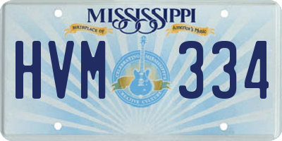 MS license plate HVM334