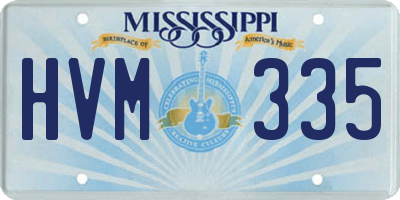 MS license plate HVM335