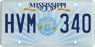 MS license plate HVM340