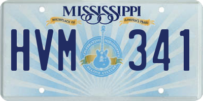 MS license plate HVM341