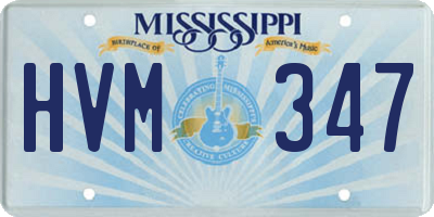 MS license plate HVM347