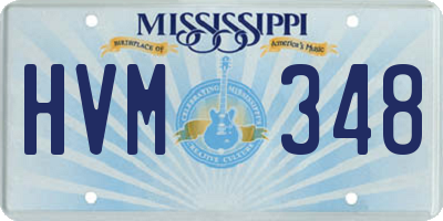 MS license plate HVM348