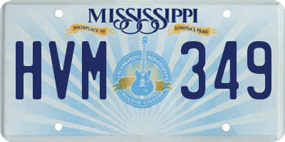MS license plate HVM349