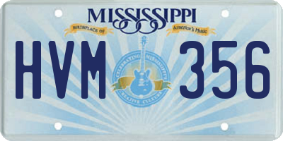 MS license plate HVM356
