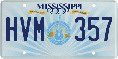 MS license plate HVM357