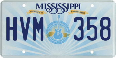 MS license plate HVM358