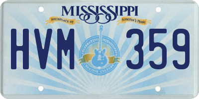 MS license plate HVM359