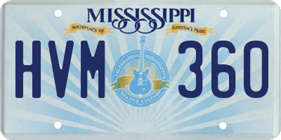 MS license plate HVM360