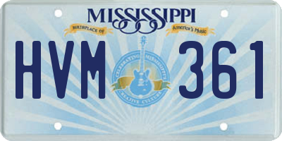 MS license plate HVM361