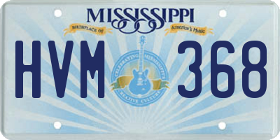 MS license plate HVM368