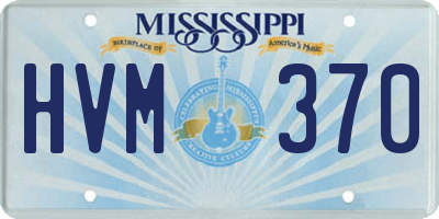 MS license plate HVM370