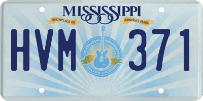 MS license plate HVM371