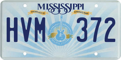 MS license plate HVM372