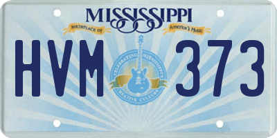 MS license plate HVM373