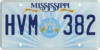 MS license plate HVM382