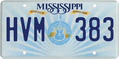 MS license plate HVM383