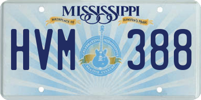 MS license plate HVM388