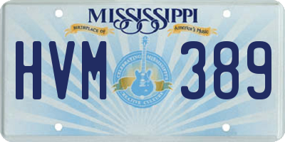 MS license plate HVM389