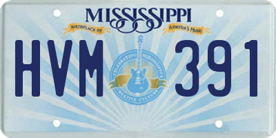 MS license plate HVM391