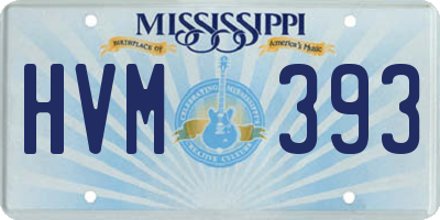 MS license plate HVM393