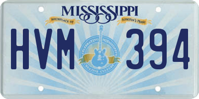 MS license plate HVM394