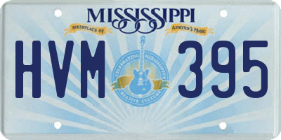 MS license plate HVM395