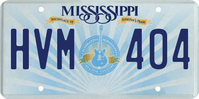 MS license plate HVM404
