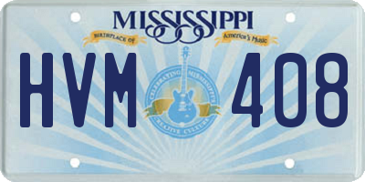 MS license plate HVM408