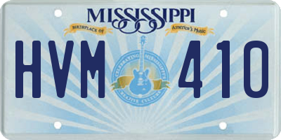 MS license plate HVM410