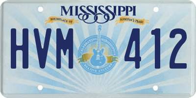 MS license plate HVM412
