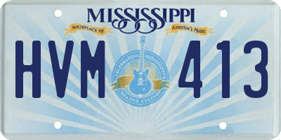 MS license plate HVM413