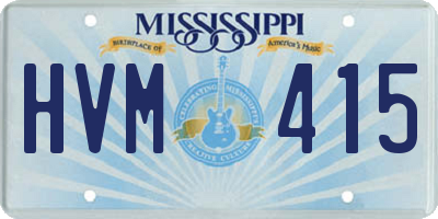 MS license plate HVM415