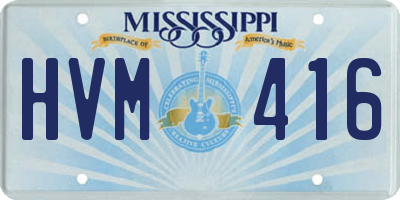 MS license plate HVM416